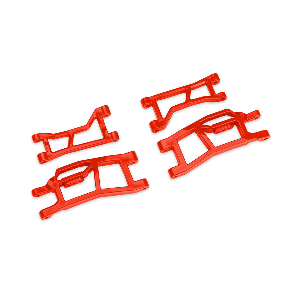 TRAXXAS RED WIDEMAXX FRONT UPPER & LOWER HD SUSPENSION ARMS