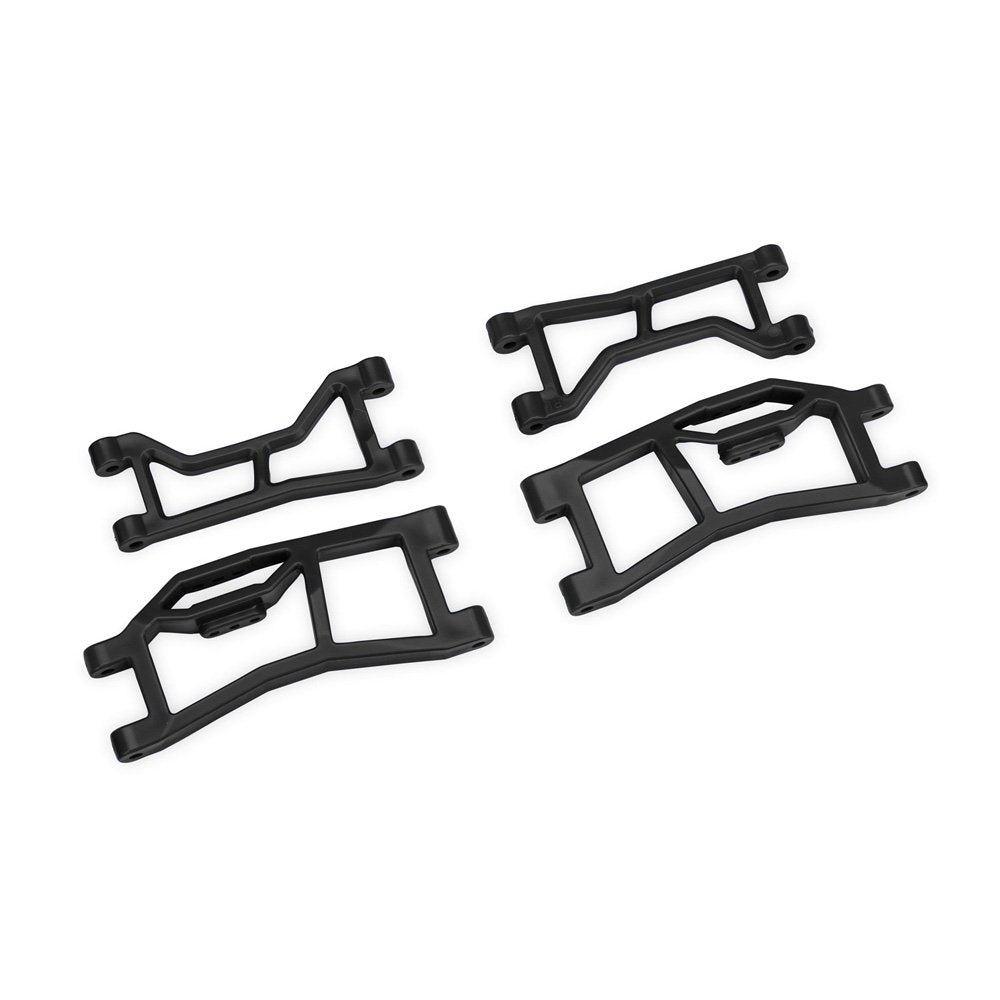 TRAXXAS BLACK WIDEMAXX REAR UPPER & LOWER HD SUSPENSION ARMS