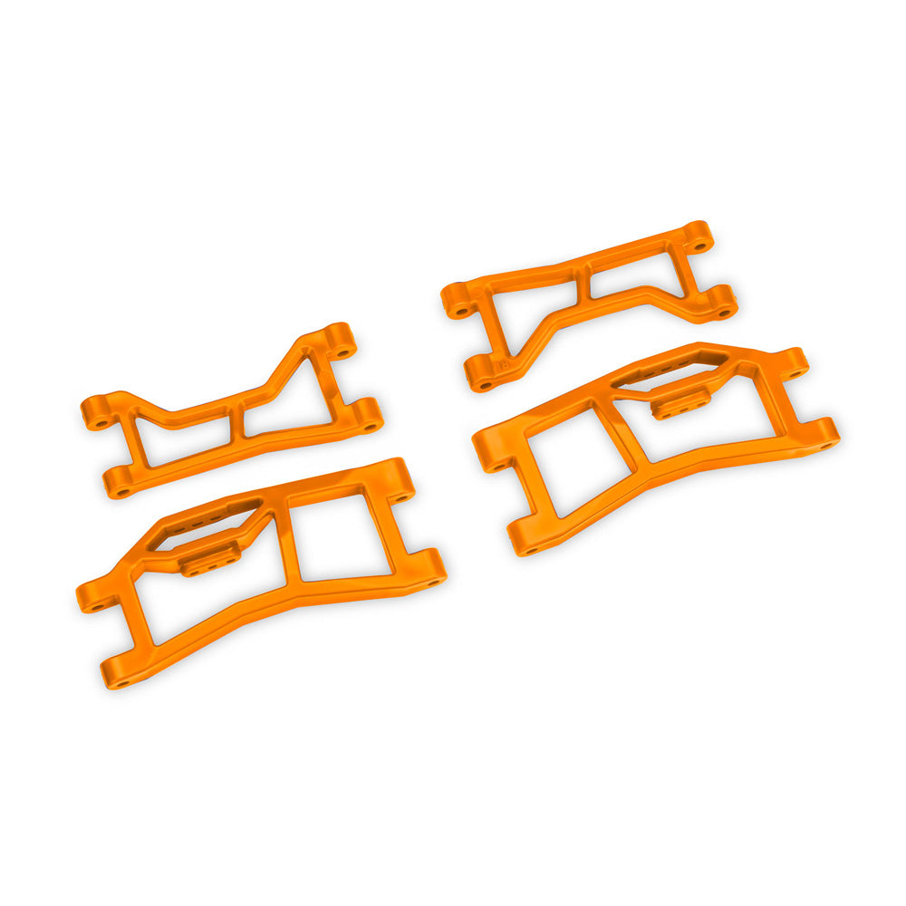 TRAXXAS ORANGE WIDEMAXX REAR UPPER & LOWER HD SUSPENSION ARMS