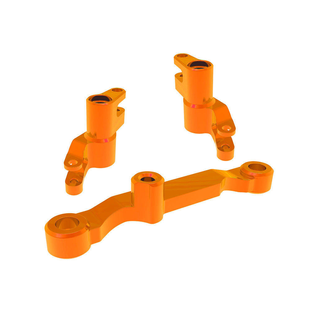 TRAXXAS ORANGE ALUMINUM BELLCRANK ASSEMBLY WITH DRAG LINK