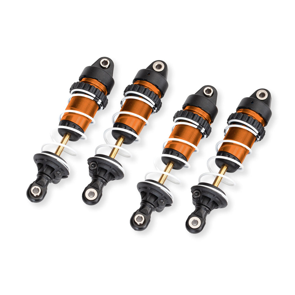 TRAXXAS ORANGE ALUMINUM MINI GTR LONG SHOCKS & SPRINGS (4)