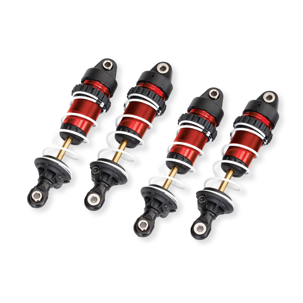 TRAXXAS RED ALUMINUM MINI GTR LONG SHOCKS & SPRINGS (4)