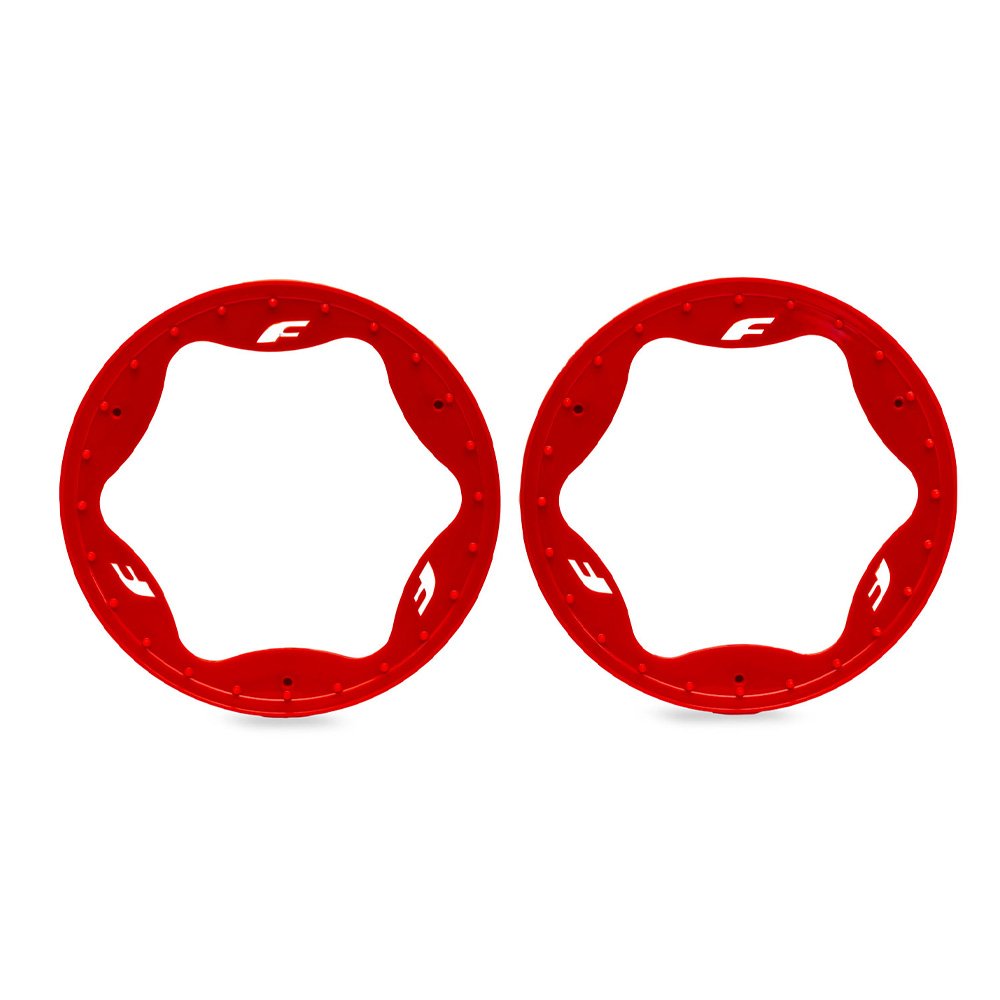 TRAXXAS 4.3" RED FUNCO REAR BEADLOCK RINGS (2)