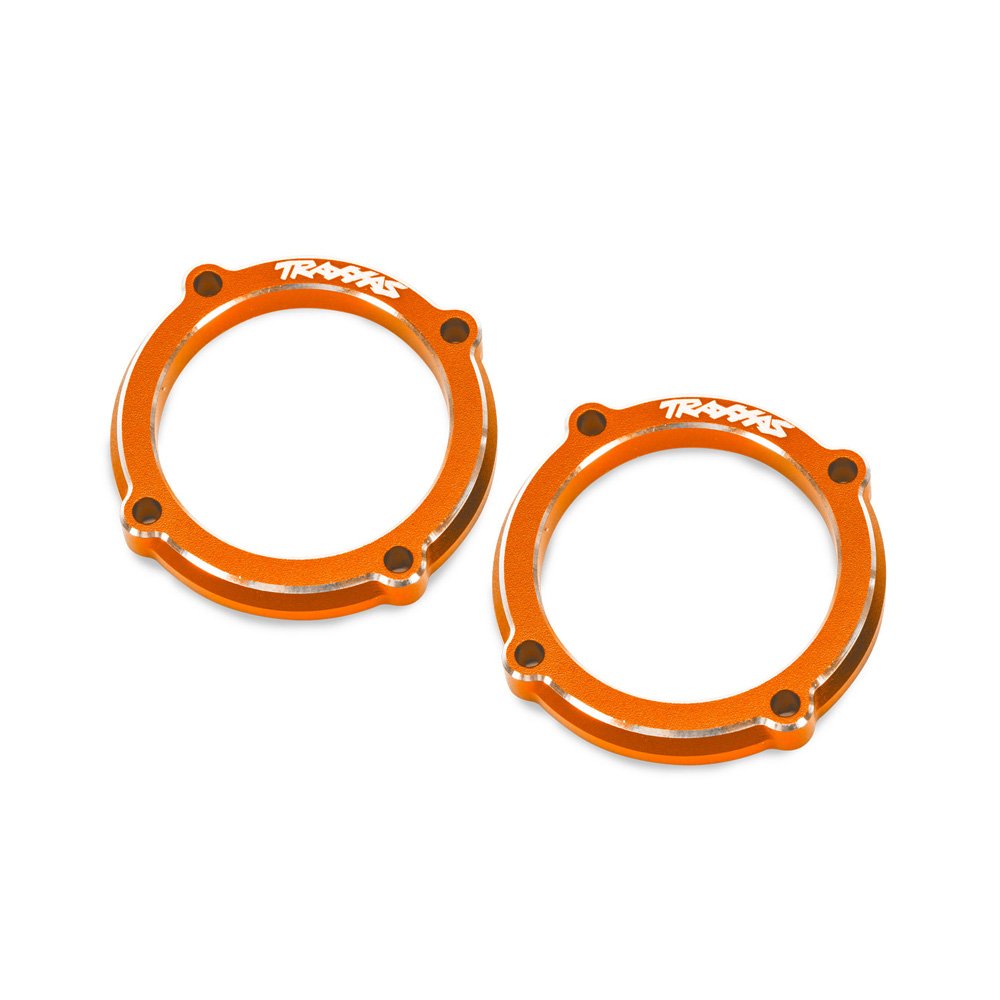 TRAXXAS ORANGE ALUMINUM LED LIGHT POD RETAINERS (2)