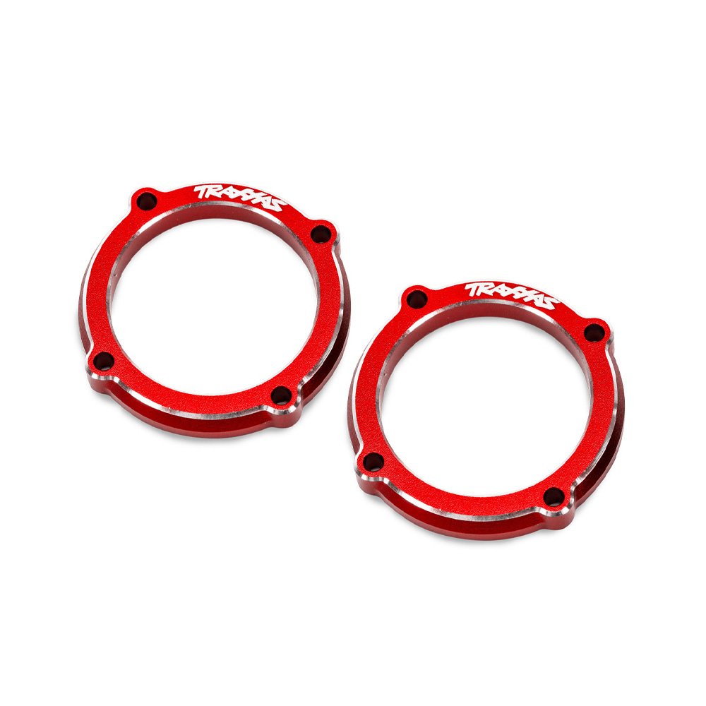 TRAXXAS RED ALUMINUM LED LIGHT POD RETAINERS (2)