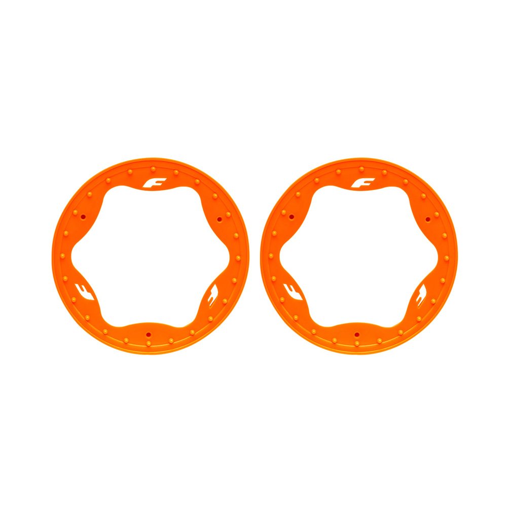 TRAXXAS 3.5" ORANGE FUNCO FRONT BEADLOCK RINGS (2)