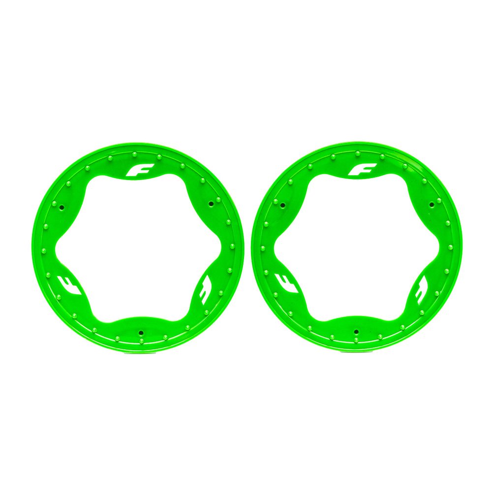 TRAXXAS 3.9" GREEN FUNCO REAR BEADLOCK RINGS (2)