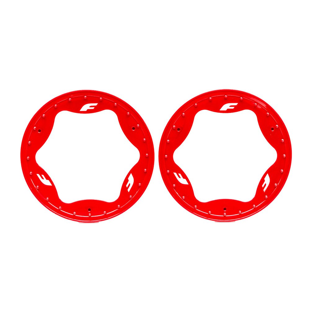 TRAXXAS 3.9" RED FUNCO REAR BEADLOCK RINGS (2)