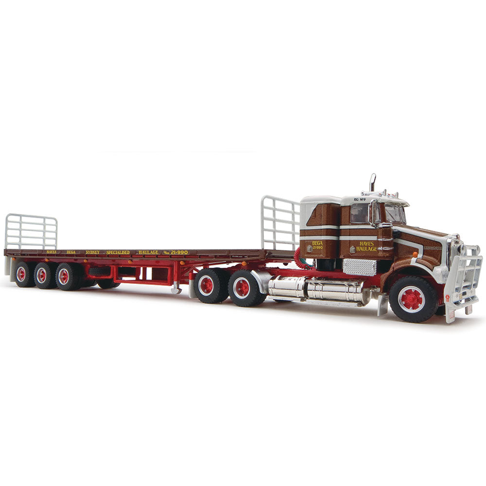 HIGHWAY REPLICAS 1/64 FREIGHT SEMI FLATBED - HAYES HAULAGE