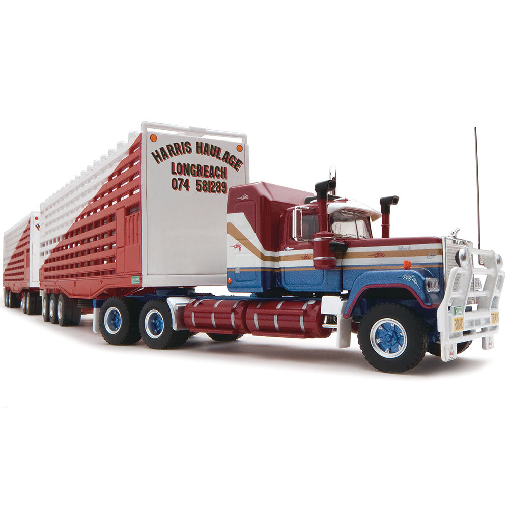 HIGHWAY REPLICAS 1/64 LIVESTOCK ROAD TRAIN - HARRIS HAULAGE