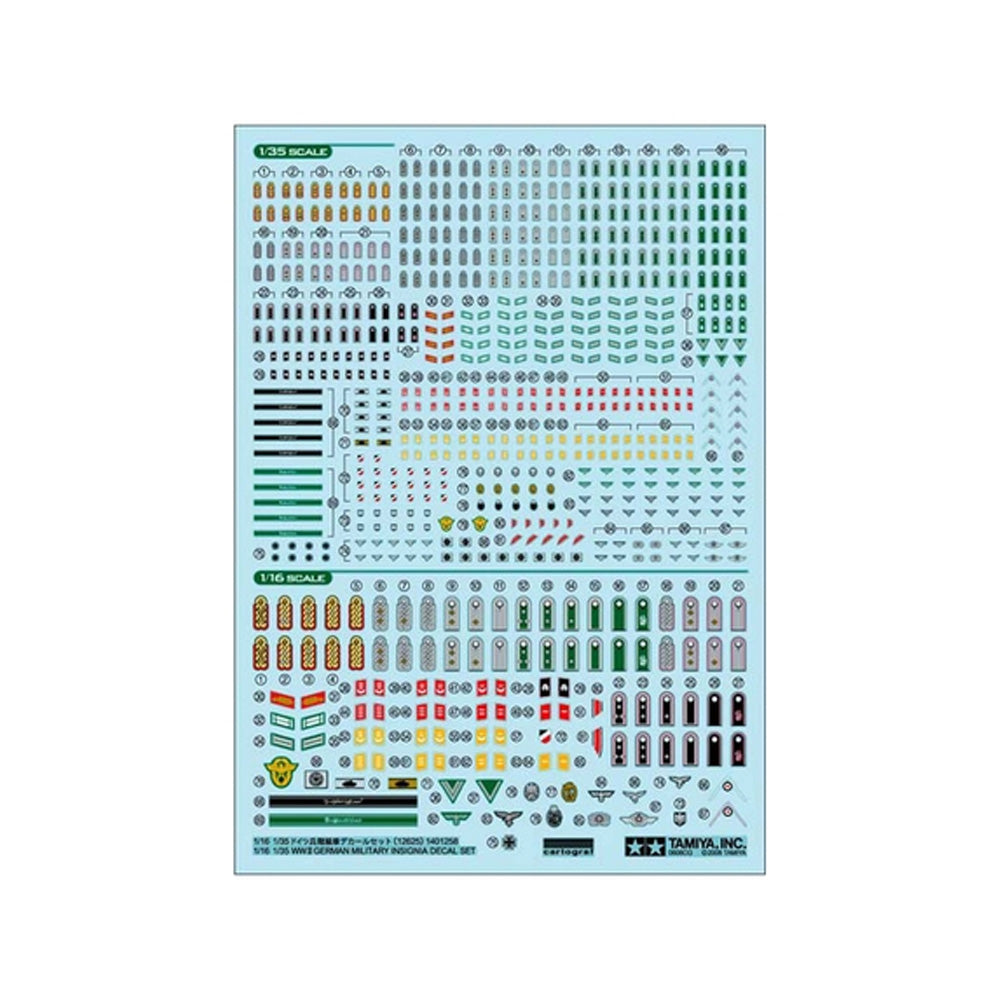 TAMIYA 1/35 WWII GERMAN MILITARY INSIGNIA DECAL SET