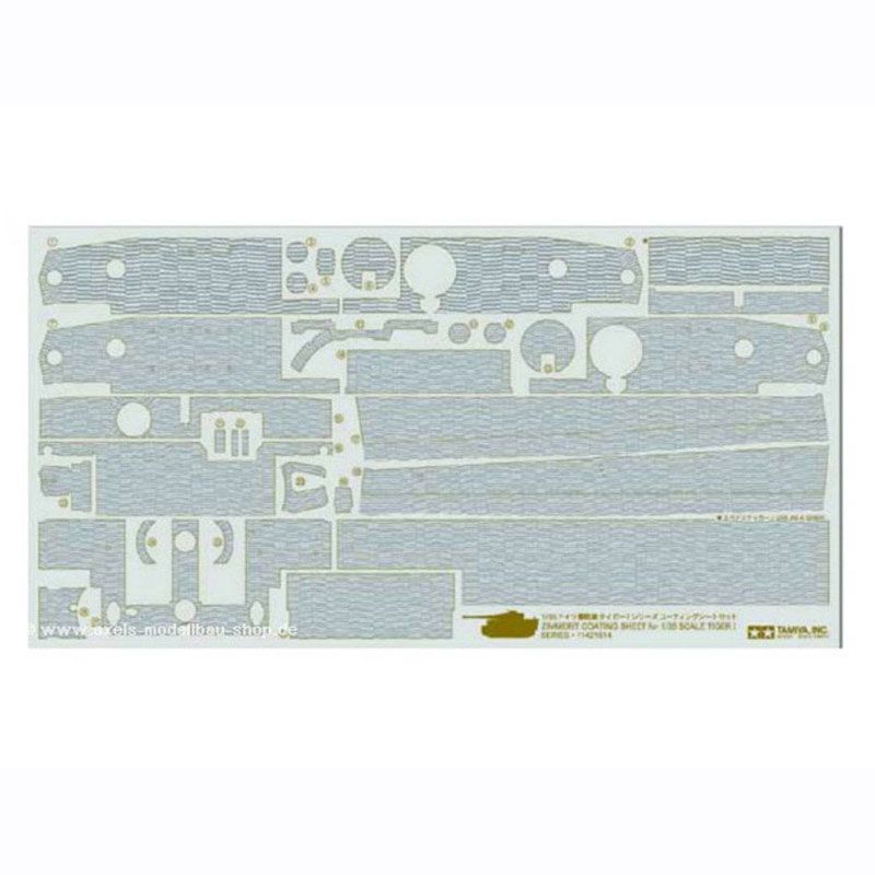 TAMIYA 1/35 TIGER I MID-LATE PRODUCTION  ZIMMERIT COATING SHEET