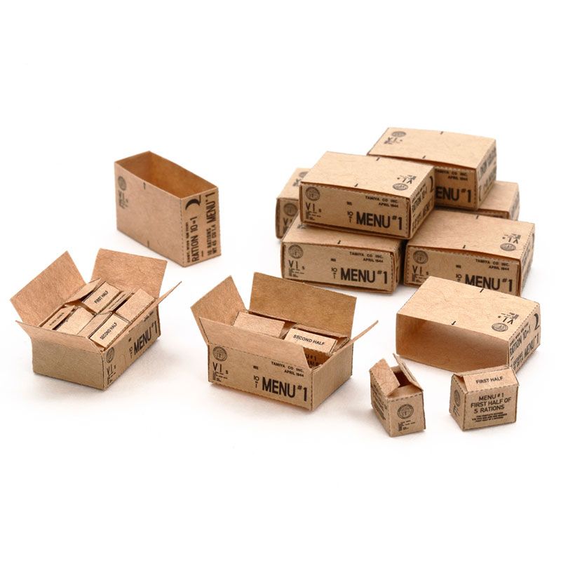 TAMIYA 1/35 U.S. 10-IN-1 RATION CARTONS WWII