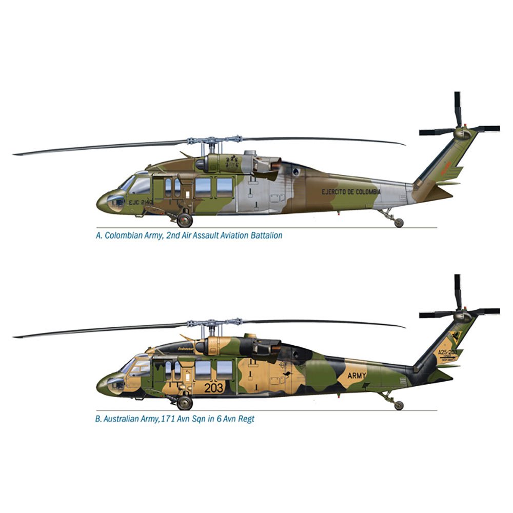 ITALERI 1/72 UH-60/MH-60  BLACK HAWK "NIGHT RAID" WITH AUS. DECALS