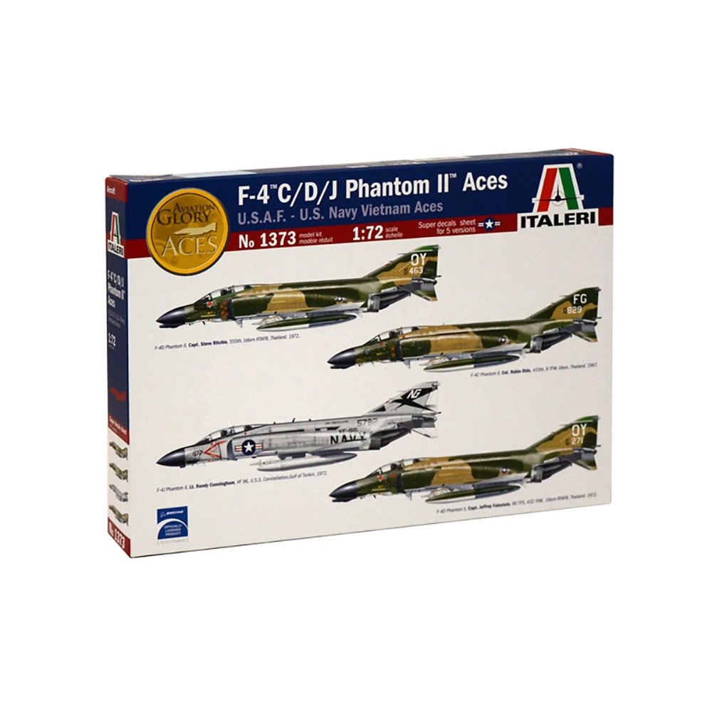 ITALERI 1/72  F-4 C/D/J PHANTOM II ACES (U.S.A.F. - U.S. NAVY VIETNAM ACES)