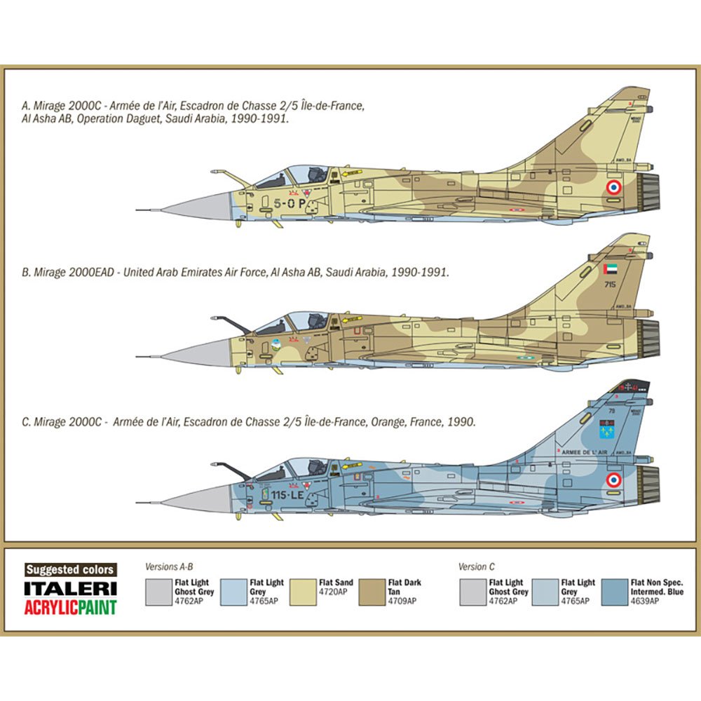 ITALERI 1/72 MIRAGE 2000C "GULF WAR"