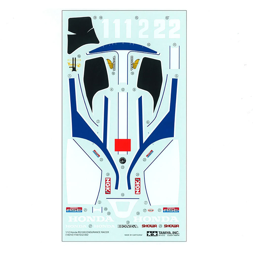 TAMIYA 1/12 HONDA RS1000 ENDURANCE RACER