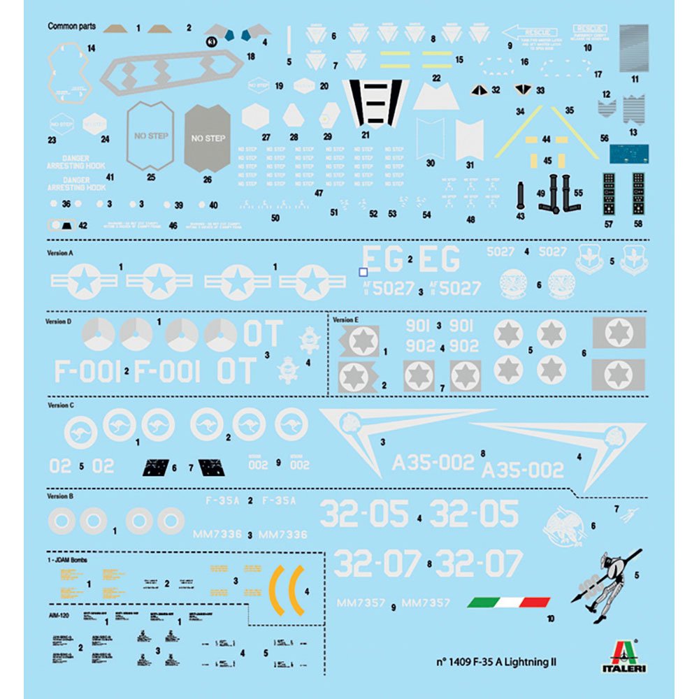 ITALERI 1/72 F-35A LIGHTNING II WITH AUS. DECALS