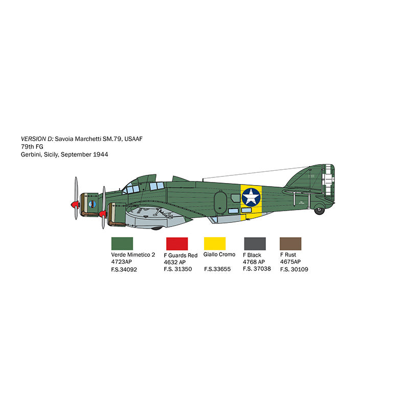 ITALERI 1/72 SM-79 SPARVIERO BOMBER VERSION