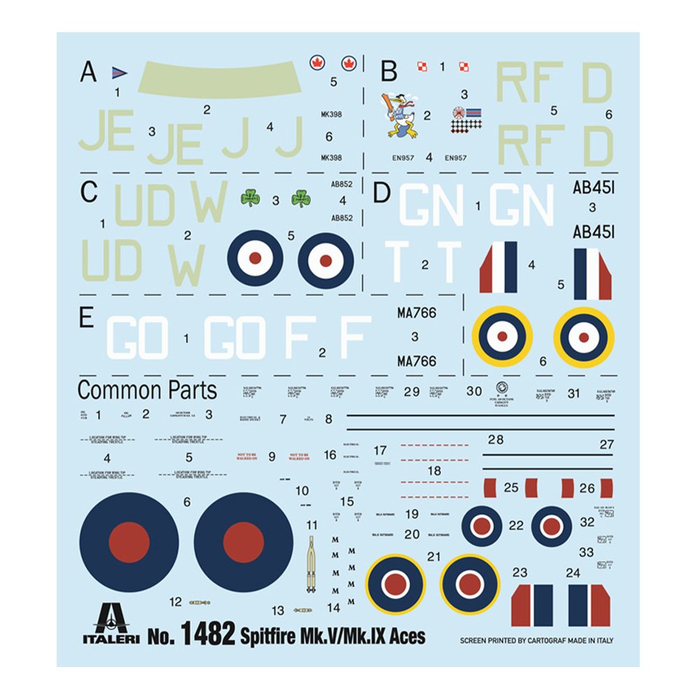 ITALERI 1/72 SPITFIRE MK.V / MK.IX ACES