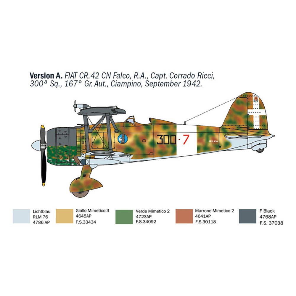 ITALERI 1/72 FIAT CR.42 CN “FALCO” NIGHT FIGHTER