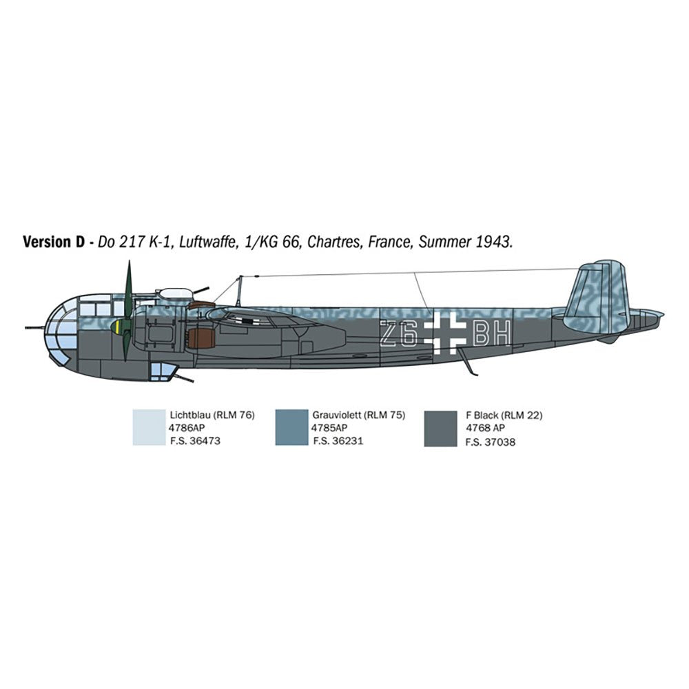 ITALERI 1/72 DORNIER DO 217 K-1/K-2 WITH FRITZ-X GUIDED BOMBS
