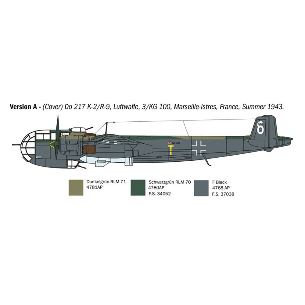 ITALERI 1/72 DORNIER DO 217 K-1/K-2 WITH FRITZ-X GUIDED BOMBS
