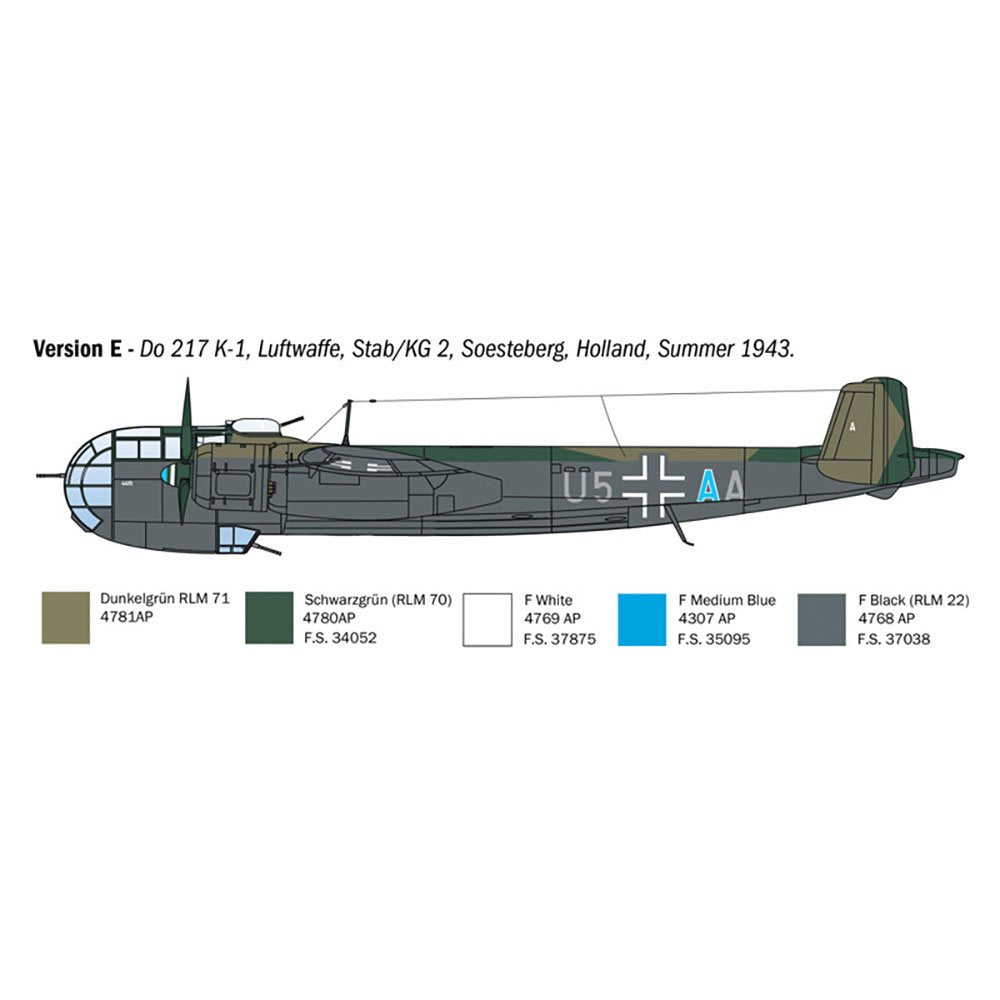 ITALERI 1/72 DORNIER DO 217 K-1/K-2 WITH FRITZ-X GUIDED BOMBS