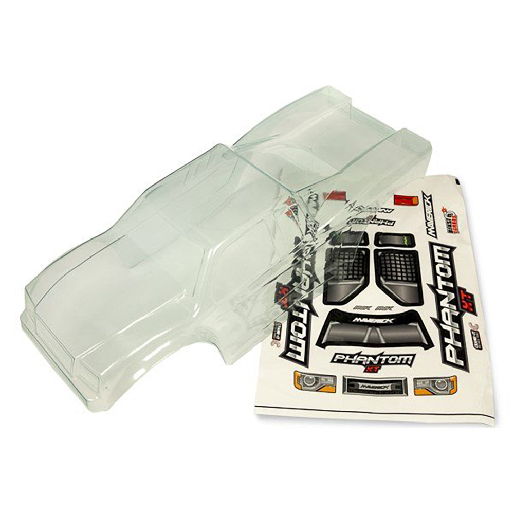 MAVERICK CLEAR LEXAN PHANTOM TRUCK BODY - W/ DECAL SHEET