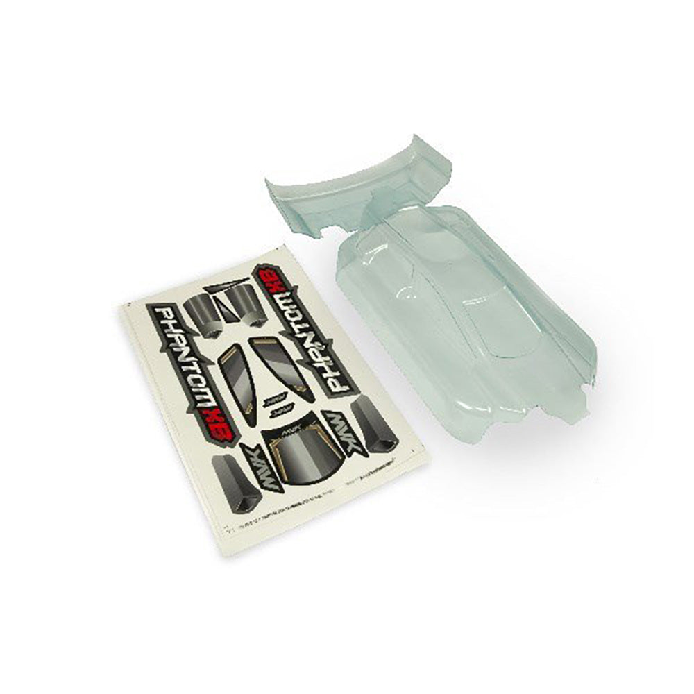 MAVERICK CLEAR LEXAN PHANTOM XB BODY & WING - W/ DECAL