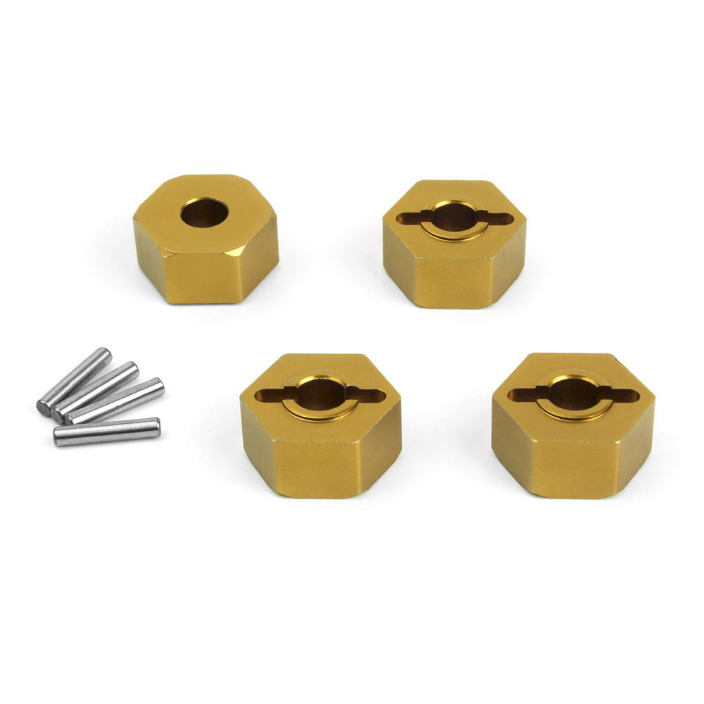 MAVERICK ALUMINUM 14MM HEX HUB SET (GOLD/4PCS)