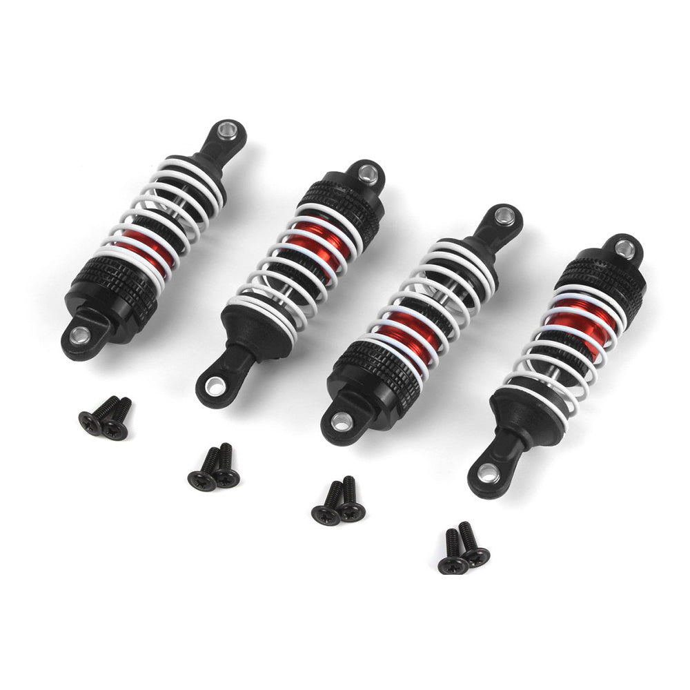 MAVERICK ALUMINUM OIL-FILLED SHOCK ABSORBER SET RED/4PC