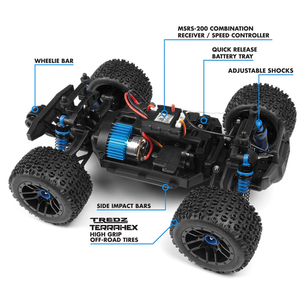 MAVERICK 1/18 ATOM AT1 4WD ELECTRIC TRUCK - BLUE
