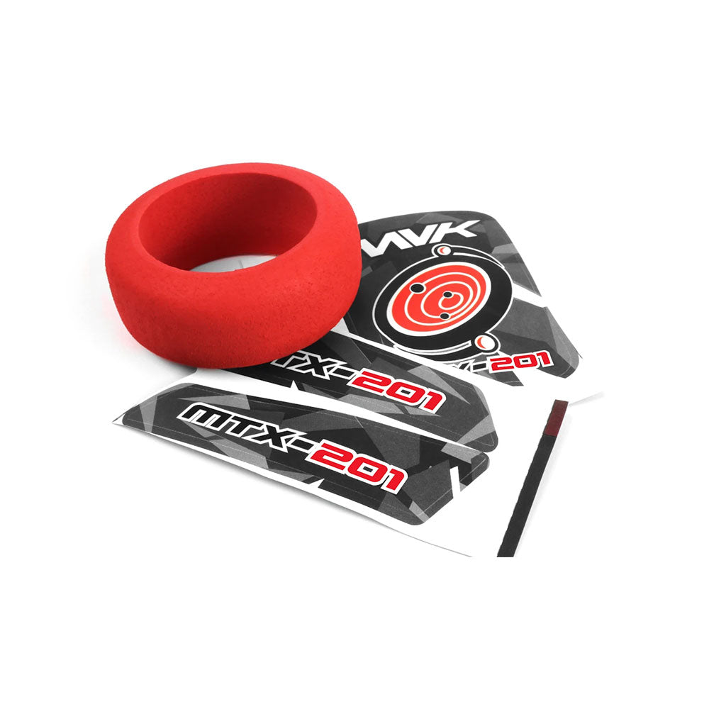 MAVERICK MTX-201 TRANSMITTER WHEEL FOAM & DECALS (RED)