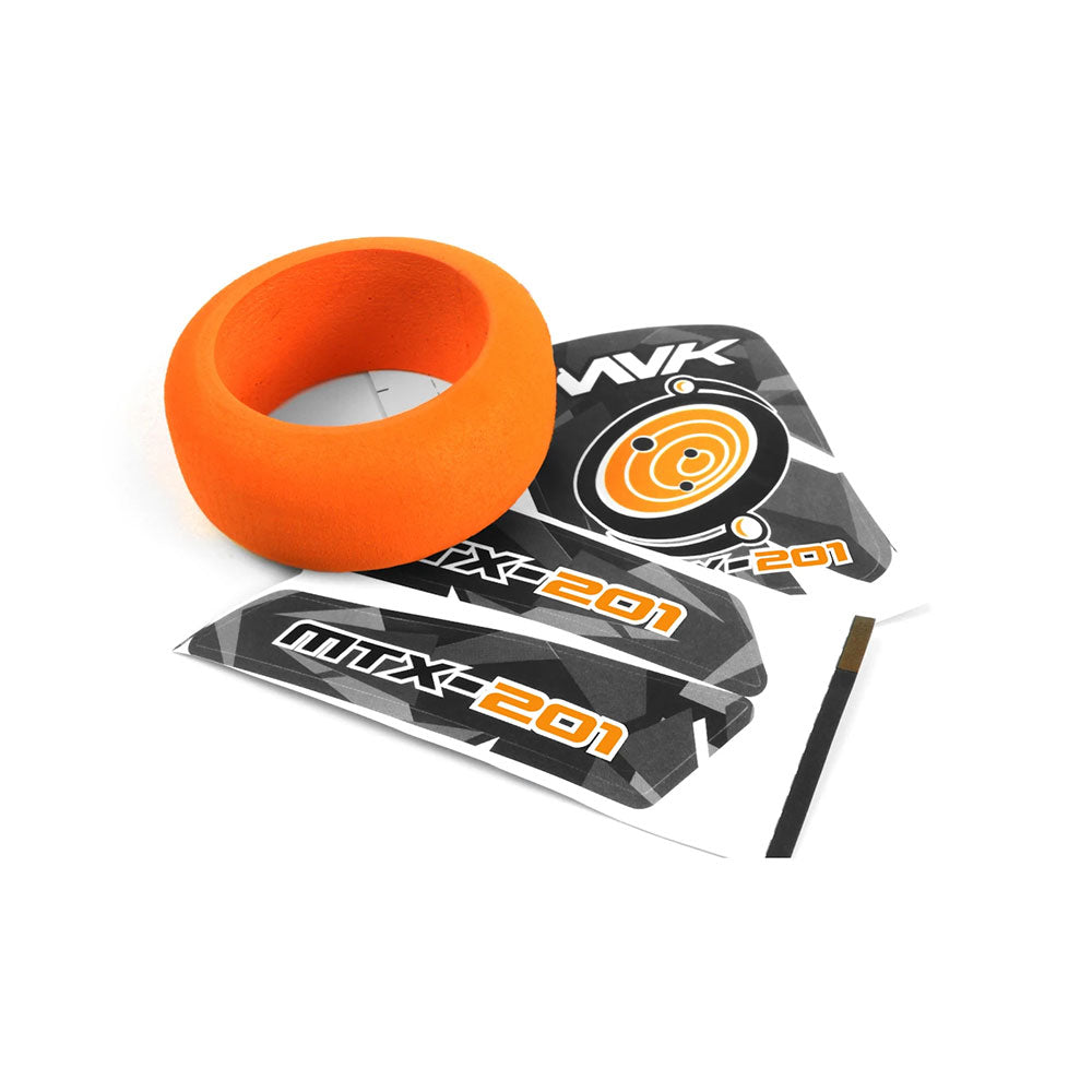 MAVERICK MTX-201 TRANSMITTER WHEEL FOAM & DECALS (ORANGE)