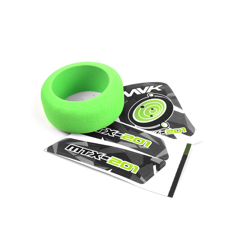 MAVERICK MTX-201 TRANSMITTER WHEEL FOAM & DECALS (GREEN)