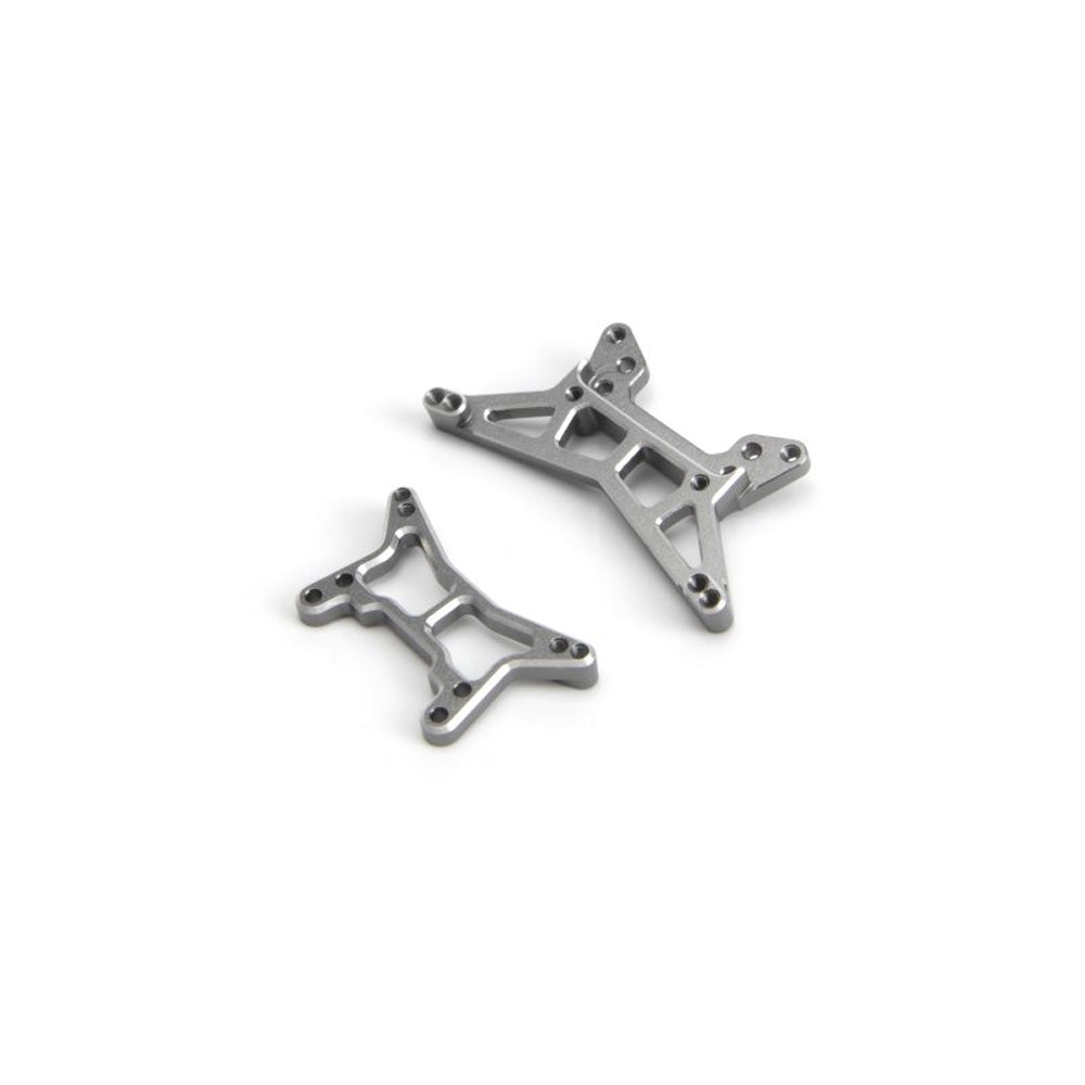 MAVERICK MICROBE ALUMINUM SHOCK TOWER SET (FRONT/REAR/GREY)
