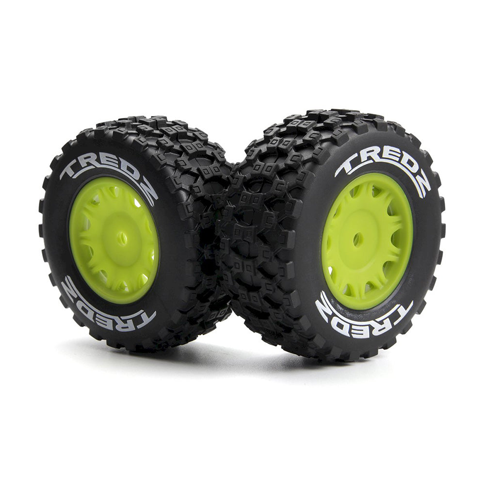 MAVERICK ASSEMBLED WHEEL & TYRE SET (FLUORO GREEN/2PCS)