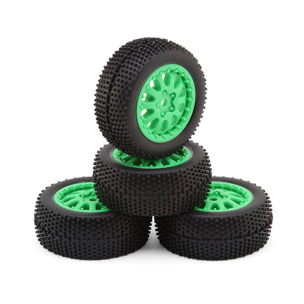 MAVERICK SIDEPIN SC WHEEL/TYRE SET (GREEN/FRONT/REAR)