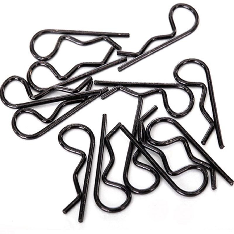TRAXXAS BODY CLIPS BLACK (12) STANDARD SIZE