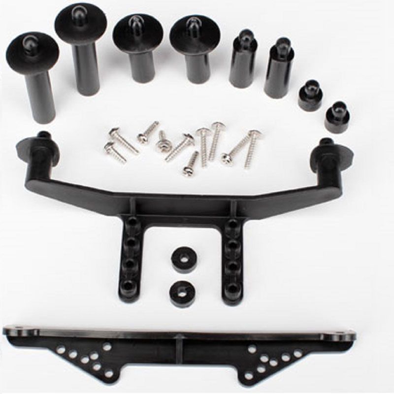 TRAXXAS BODY MOUNT FRONT & REAR (BLACK)