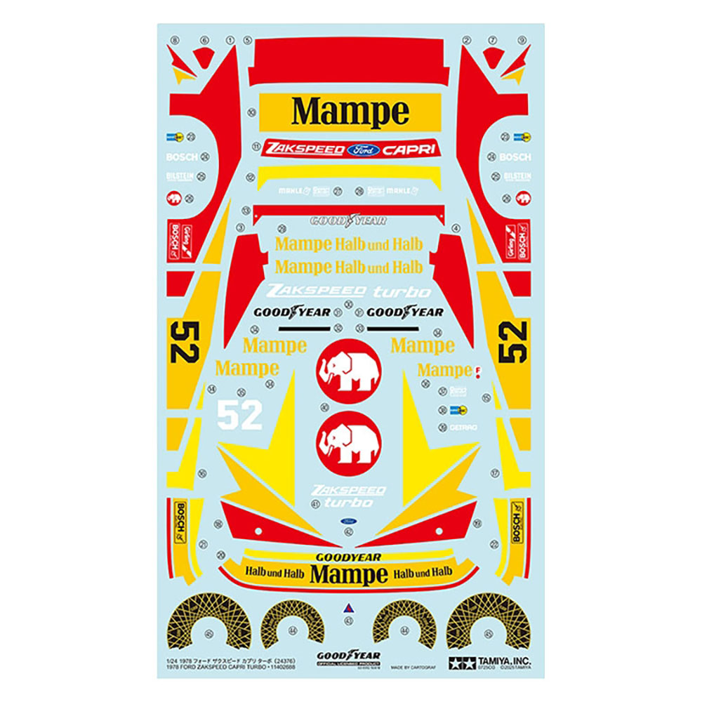 TAMIYA 1/24 1978 FORD ZAKSPEED CAPRI