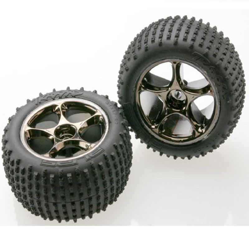 TRAXXAS TYRES AND WHEELS ASSY ALIAS REAR