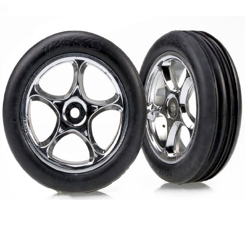 TRAXXAS TYRES AND WHEELS ASSEMBLED FRONT