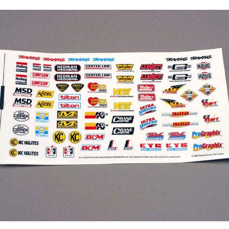 TRAXXAS DECAL SHEET RCING SPONSR