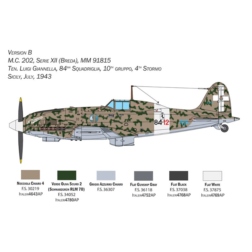 ITALERI 1/32 MACCHI MC.202 EARLY SERIES