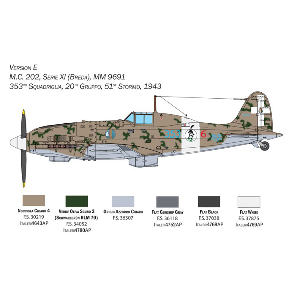 ITALERI 1/32 MACCHI MC.202 EARLY SERIES