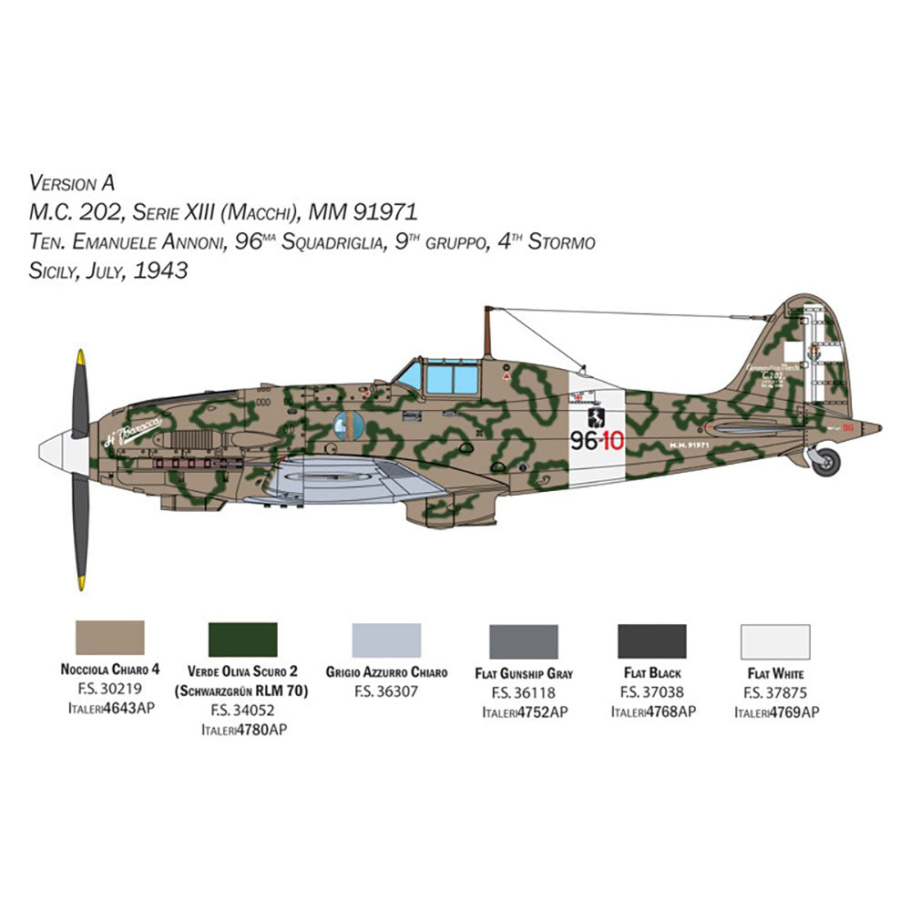 ITALERI 1/32 MACCHI MC.202 EARLY SERIES