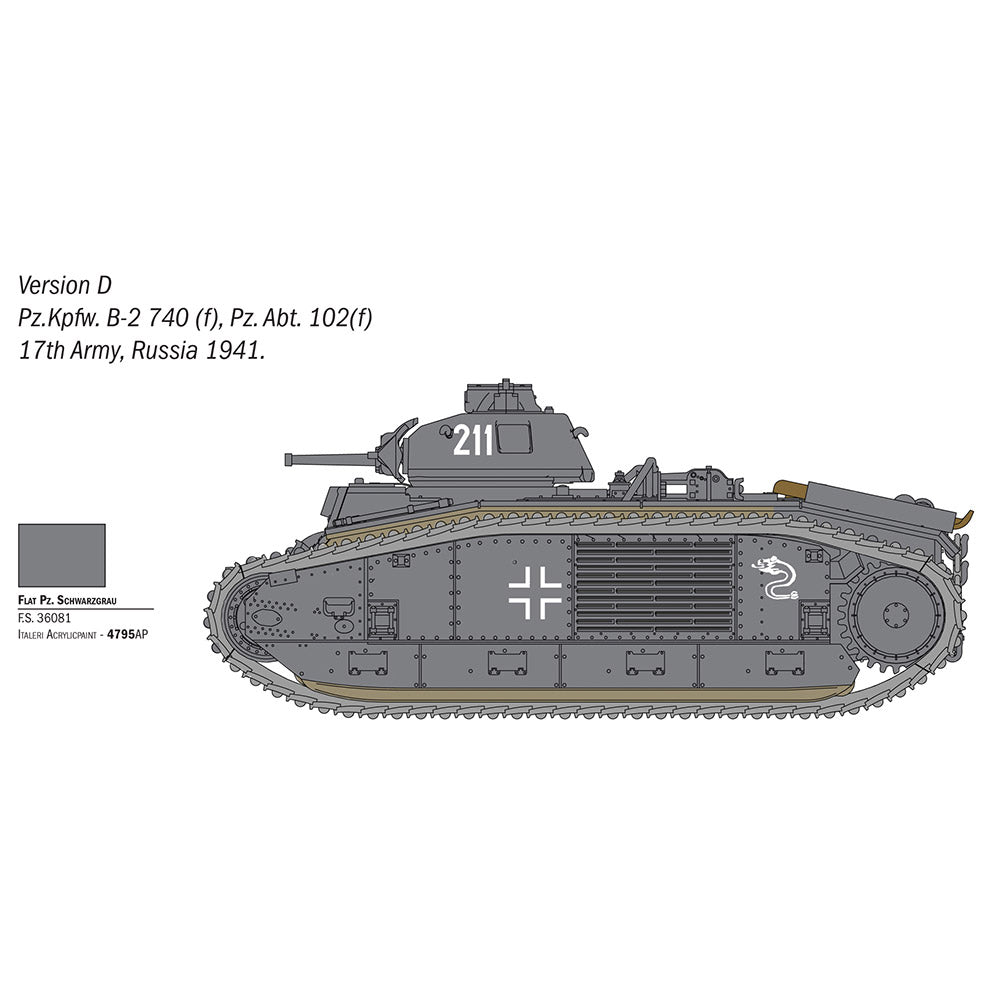 ITALERI 1/56 CHAR B1 BIS