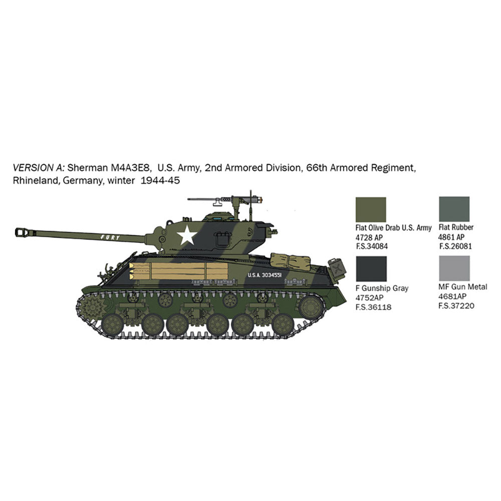 ITALERI 1/56 M4A3E8 SHERMAN